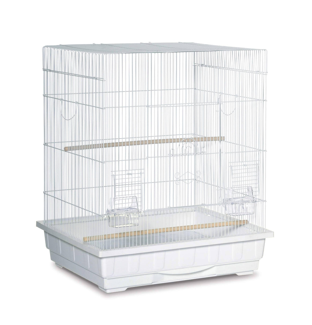 White Square Roof Parakeet Cage N5697