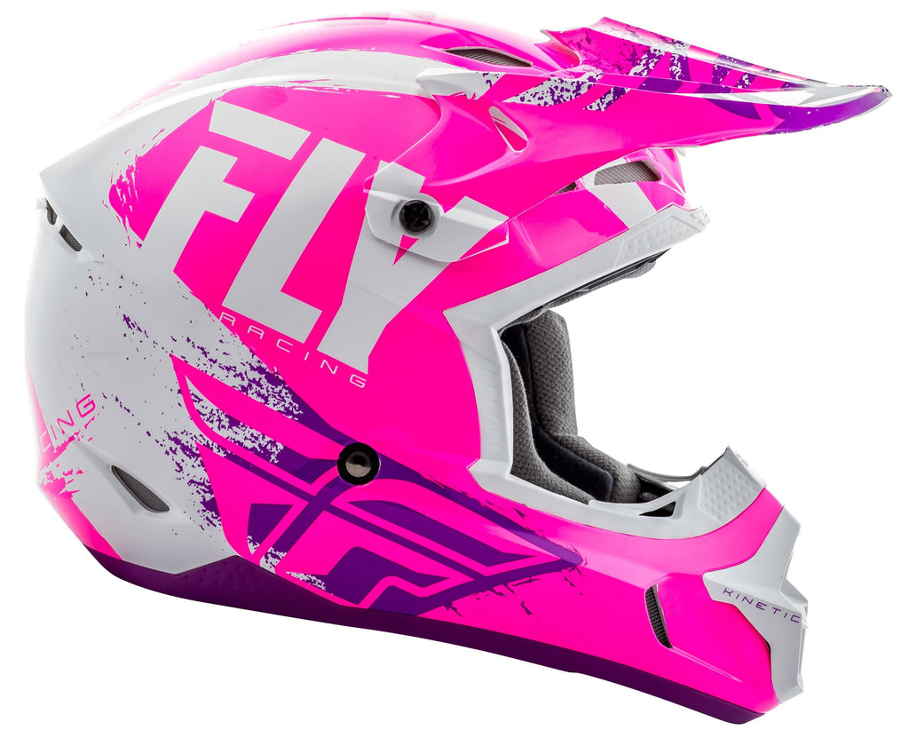 Neon Pink/White/Purple Helmet E868
