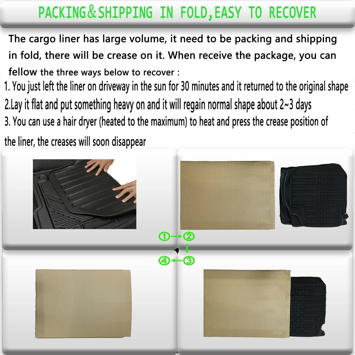 Black TPO Cargo Liner Pack of 2 Y7018