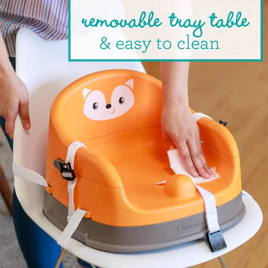 4-in-1 Lightweight Feeding Booster Seat, Orange Fox E468985