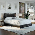 Faux Leather Upholstered Platform Bed V94723