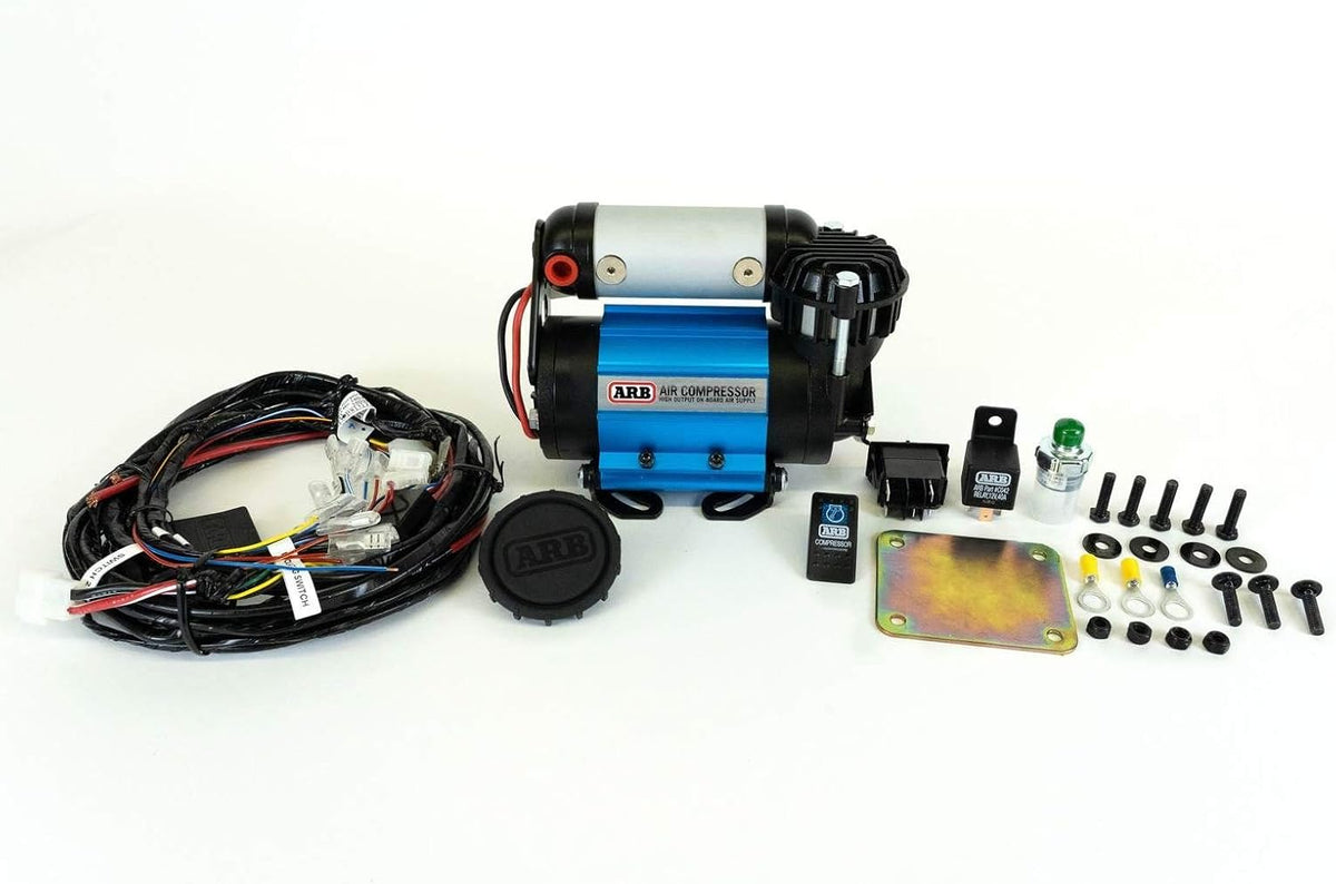 ARB Inflation Kit Air Compressor and Orange Air Hose Pump Up Kit with Quick Fitting Bundle On Board System C817113
