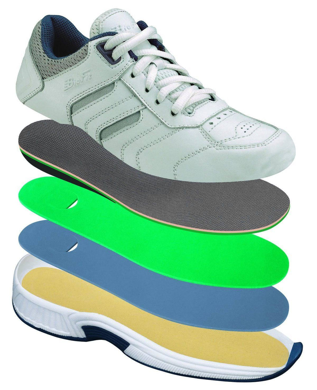 White OrthoFeet Shoes Y56911
