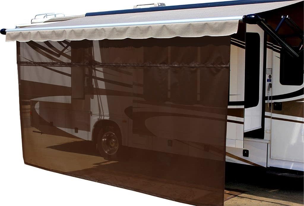 Solar Mesh Sunscreen for 12V Electric RV Awning - 13' x 6' - Grey Y6694