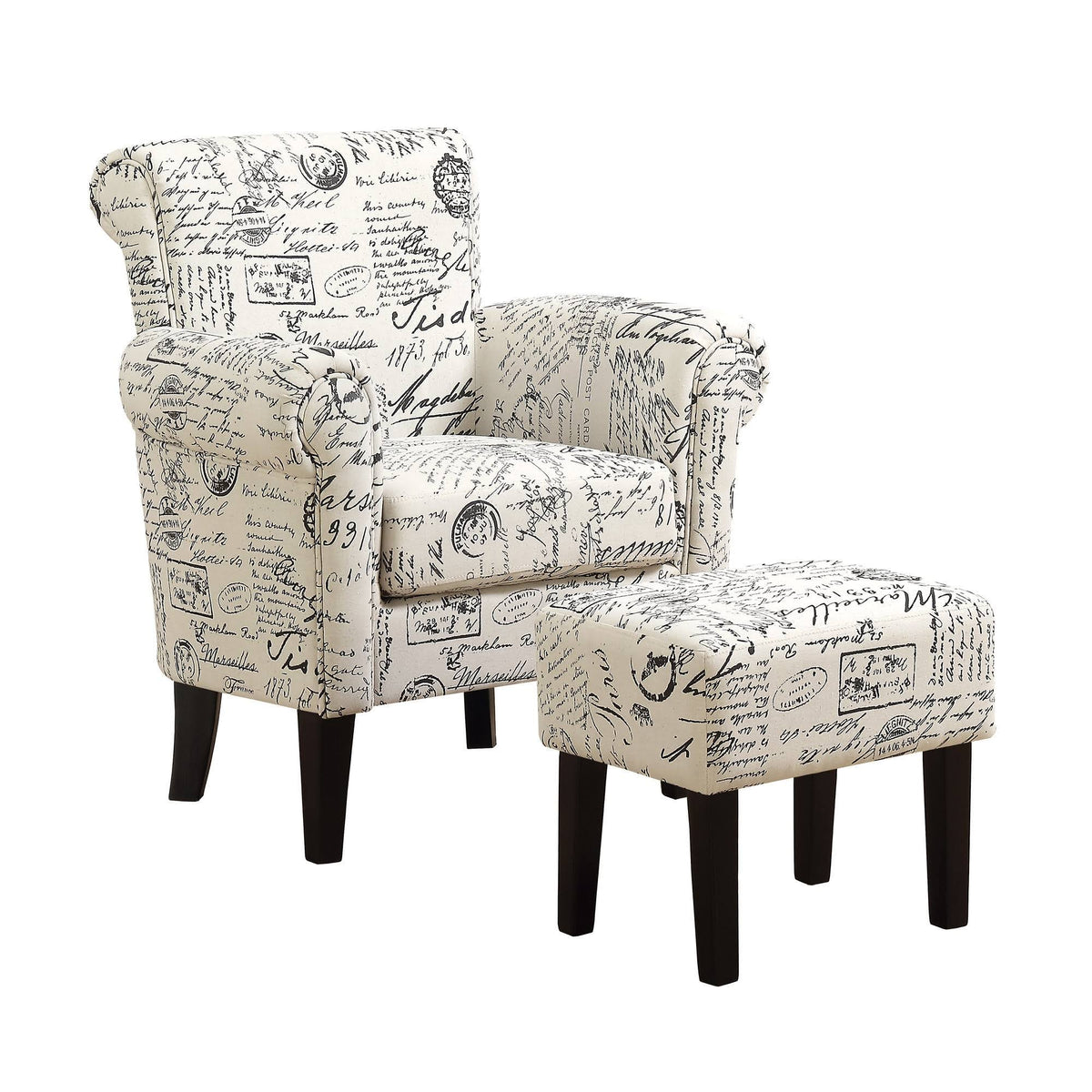 Beige 2 Piece Accent Chair Set Z886