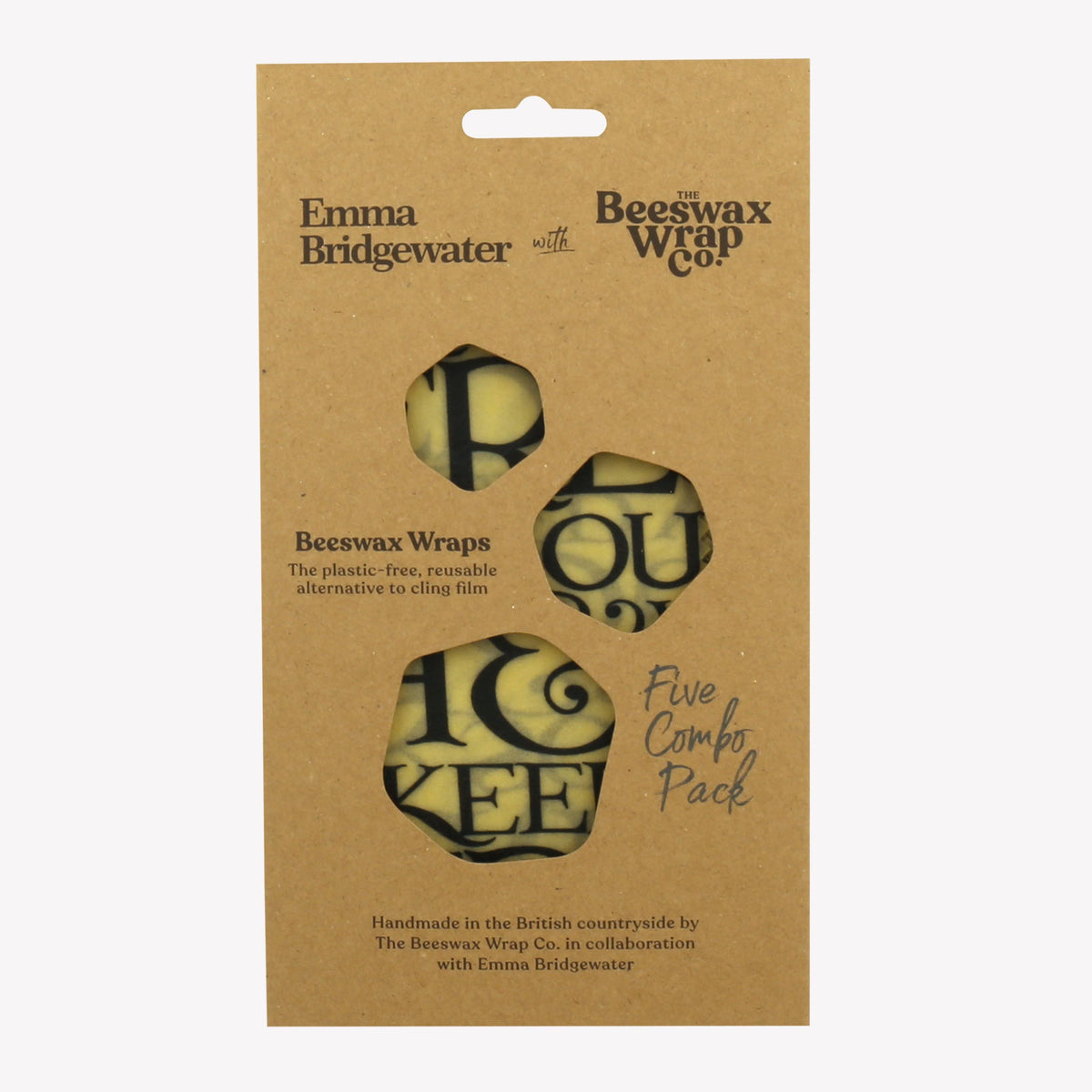 Black Toast Pack of 5 Beeswax Wraps K478