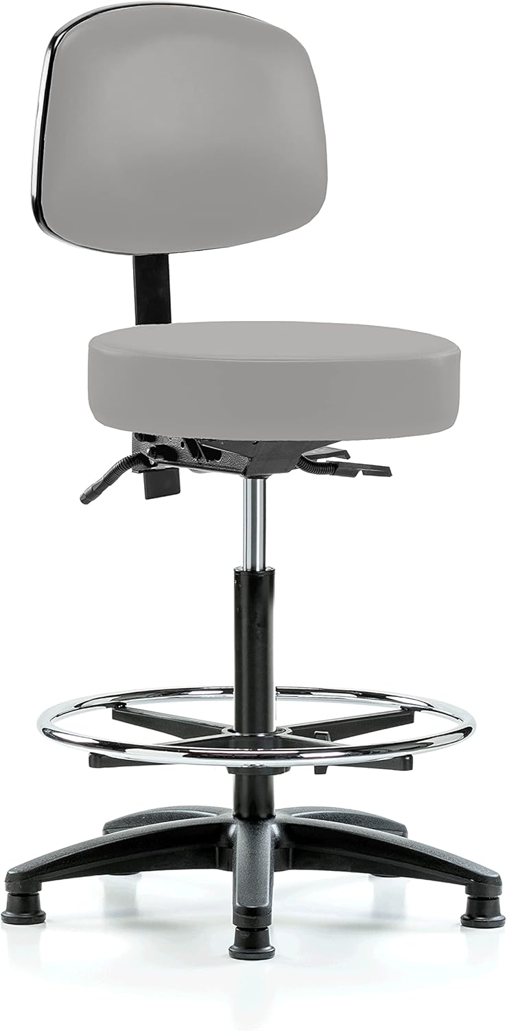 Adjustable Doctor's Stool with Back F346654