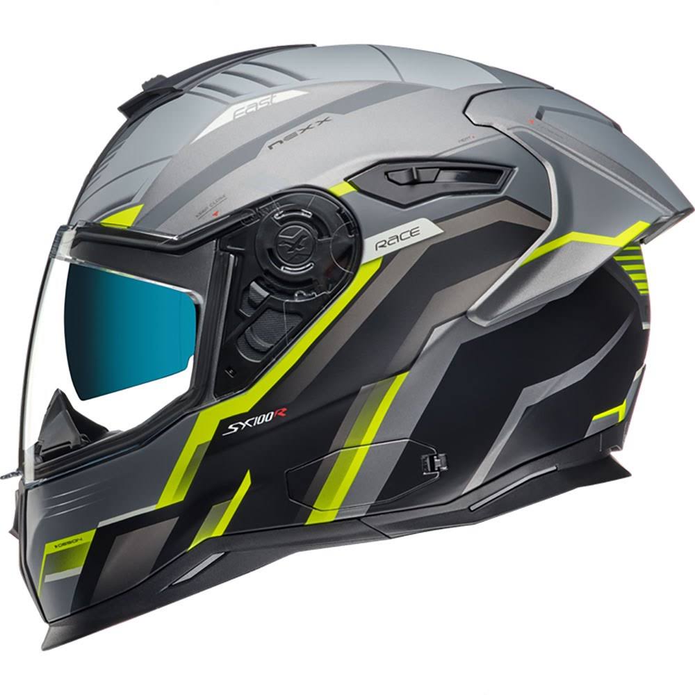 Grey Neon Matt Full Face Helmet Size S H79500