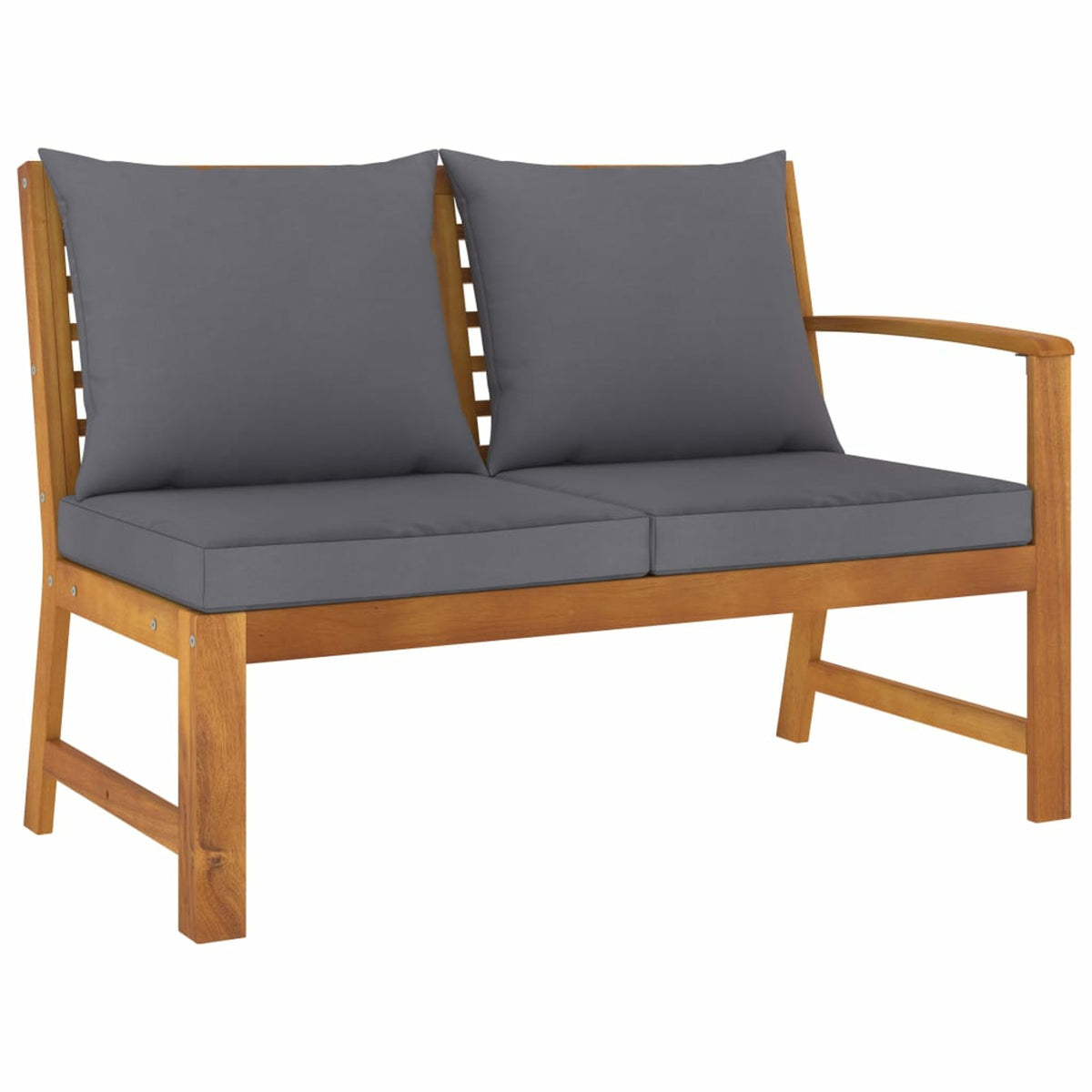 6 Piece Patio Lounge Set with Cushions Acacia Wood Outdoor Sectional Set D890