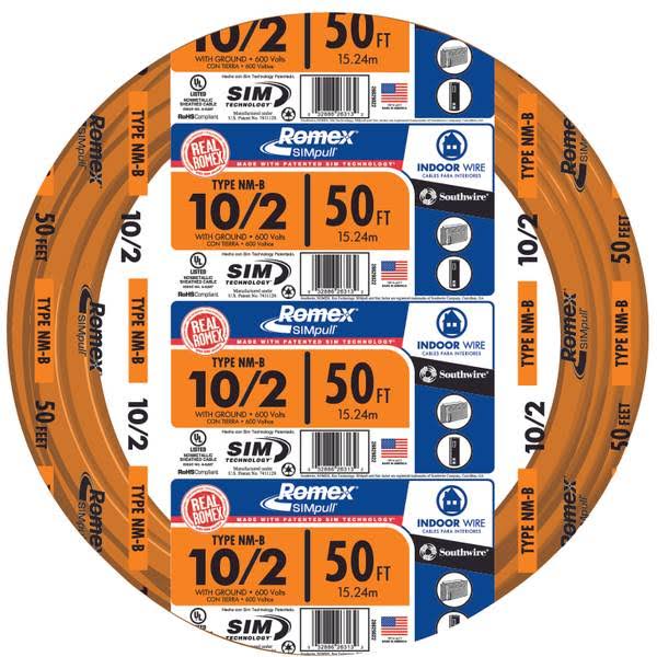 10/2 Indoor NM-B Wire with Ground L112
