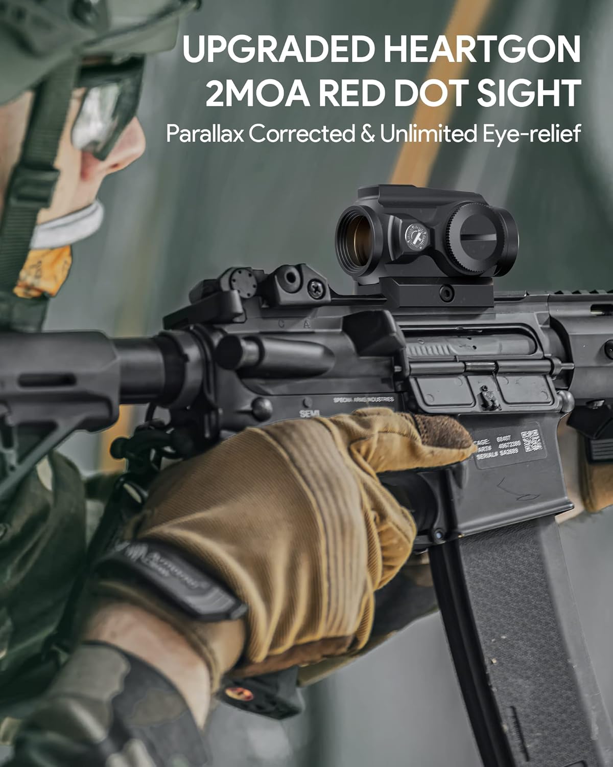 Red Dot Sight, 1x21mm 2 MOA Red Dot Scope with Absolute Co-Witness Riser V74574