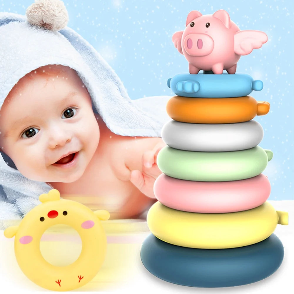 7 Pcs Soft Stacking Rings Toy L92899
