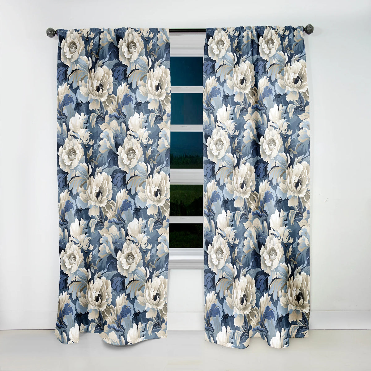 Floral Blackout Curtain Panels A2134