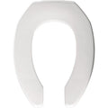 White Elongated Open Front Plastic Toilet Seat with Hinge R289