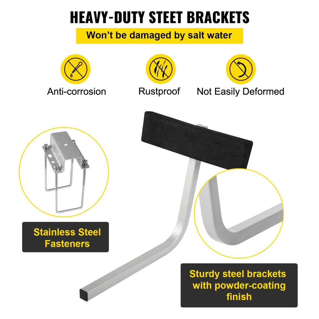 Galvanized Steel Trailer Guide-on with Carpet-padded Boards, One Pair L172