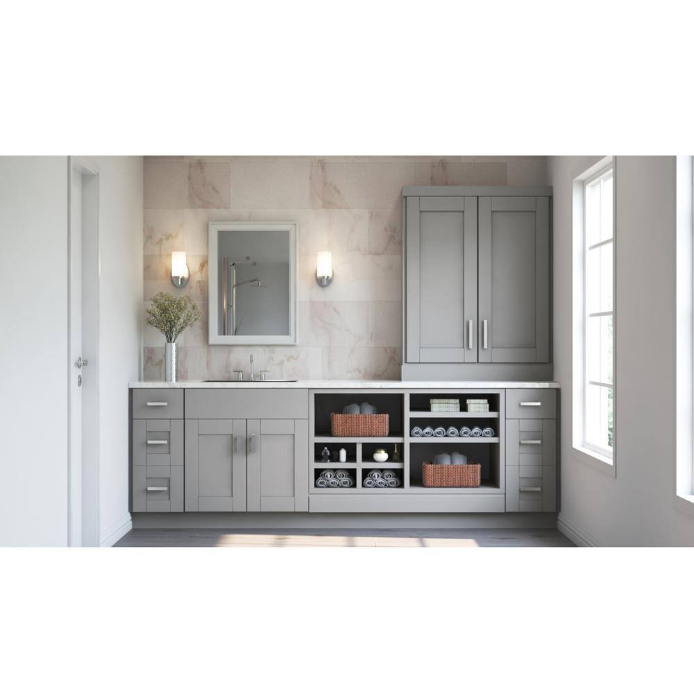 Shaker Assembled Pantry Kitchen Cabinet in Dove Gray K181