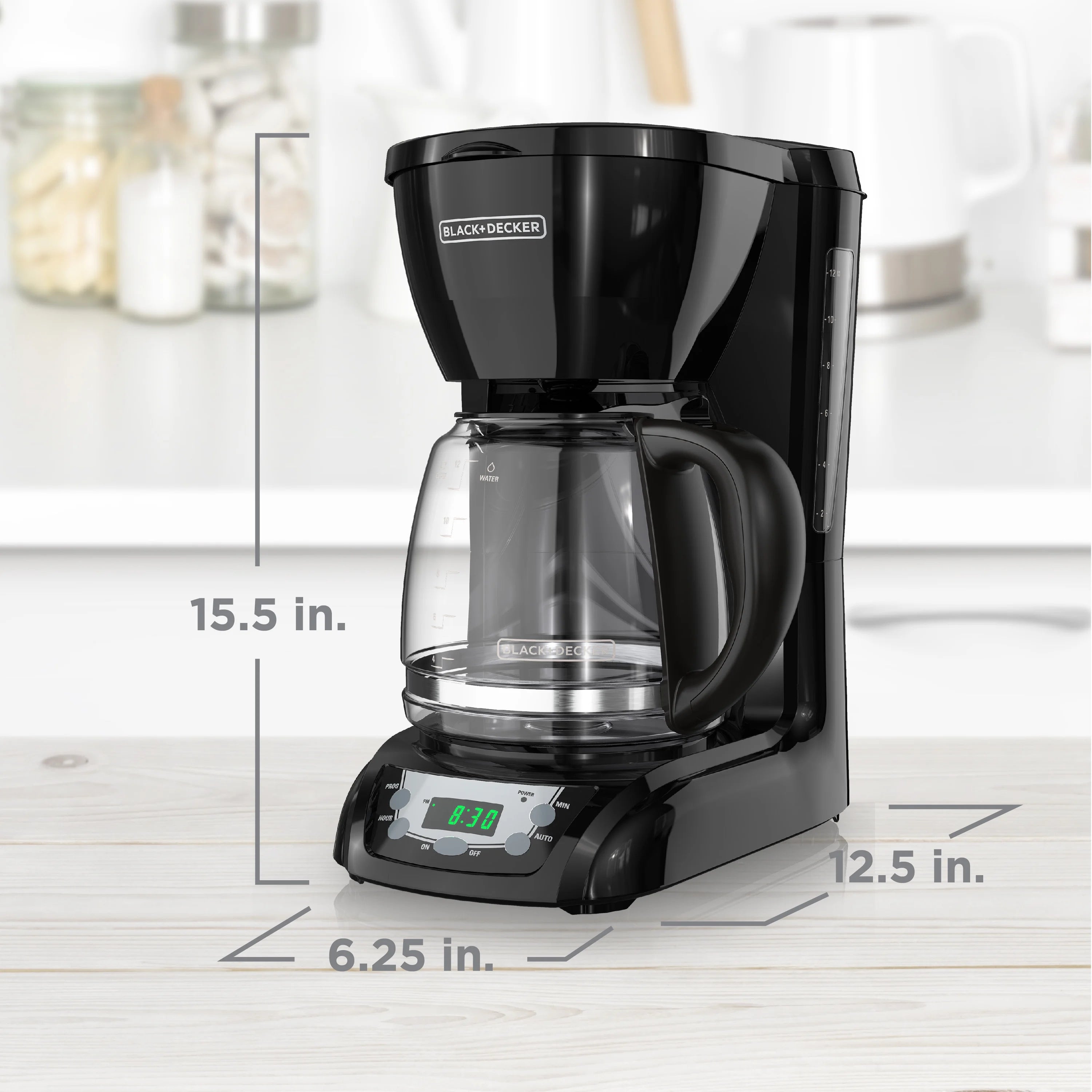 Black 12 Cup Drip Coffee Maker Y3464