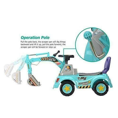 Blue Digger Scooter Ride-On Excavator B83809