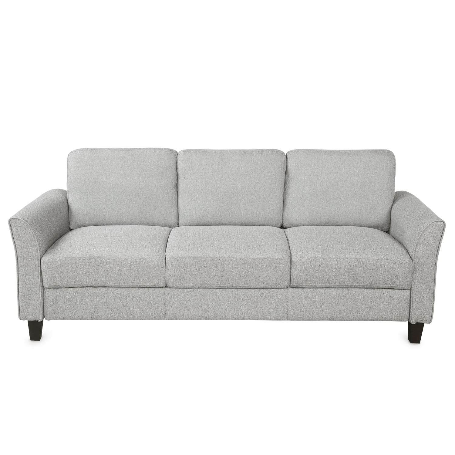Light Gray 3-Seat Linen Fabric Sofa U125