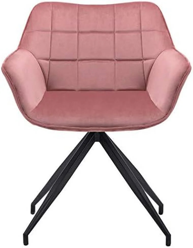 Pink Velvet Accent Dining Arm Chair B316