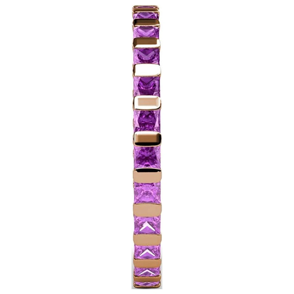 Amethyst 2.5mm Eternity Band 14K Rose Gold F2196