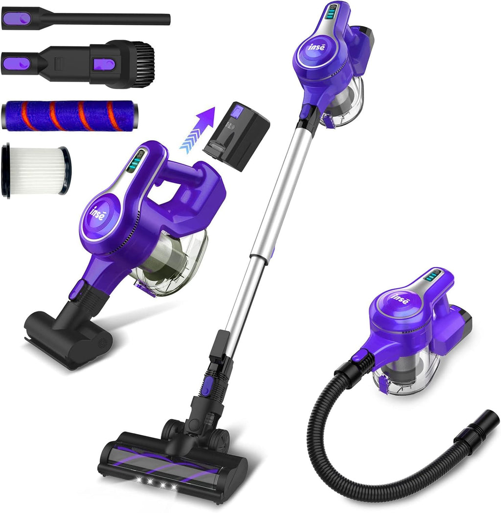 Cordless Stick Vacuum Cleaner, 23Kpa 265W, 45min Runtime, 10-in-1 Lightweight, Blue P2753