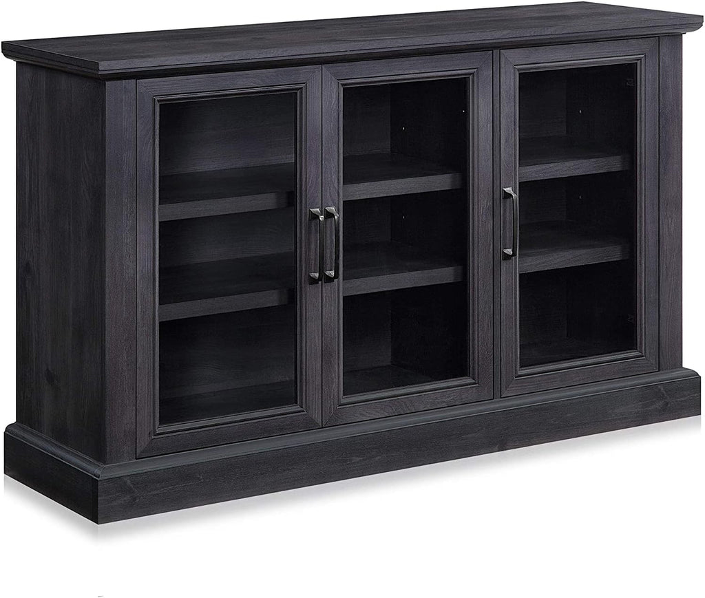 Rustic Grey Wood Sideboard Buffet Entertainment Center with Storage Cabinet P581160