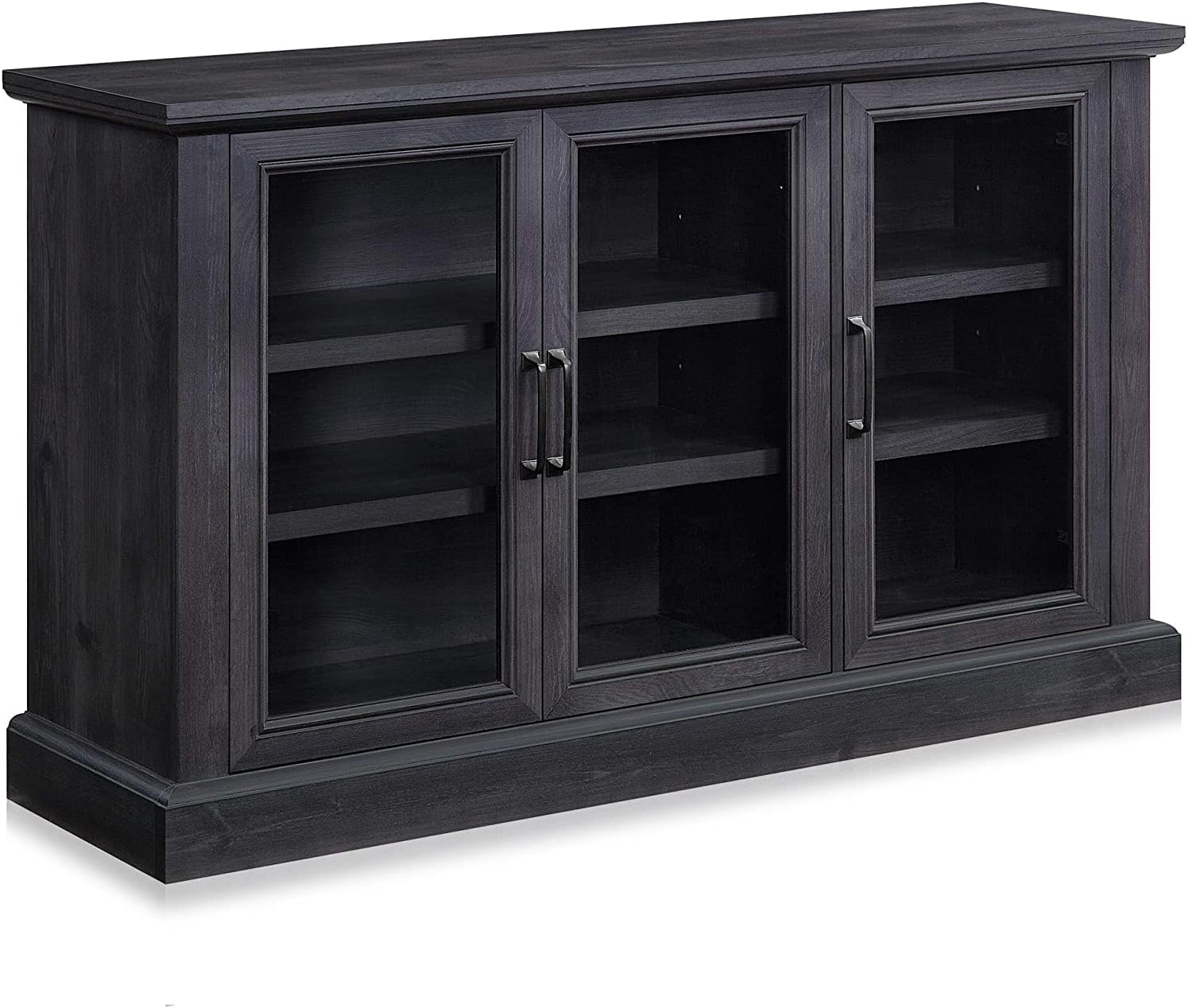 Rustic Grey Wood Sideboard Buffet Entertainment Center with Storage Cabinet P581160
