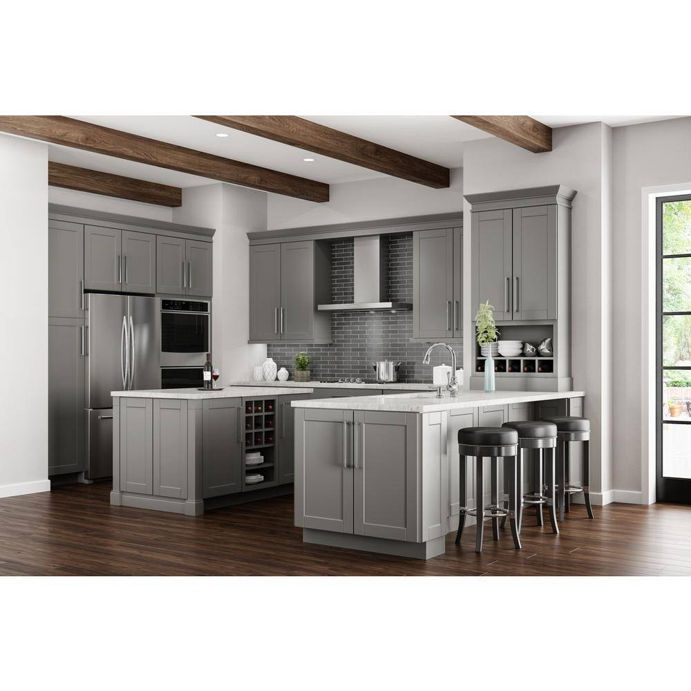 Shaker Assembled Pantry Kitchen Cabinet in Dove Gray K181