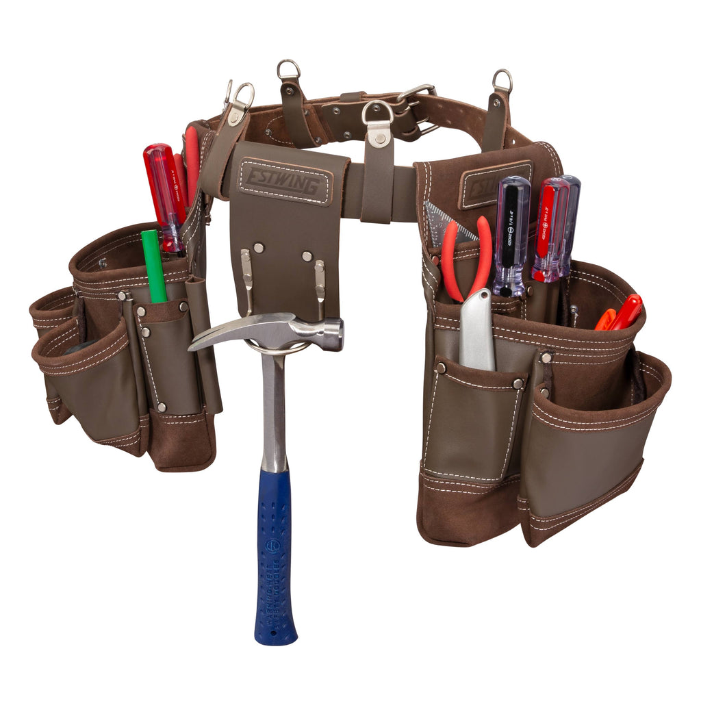 14-Pocket Leather Tool Apron E997