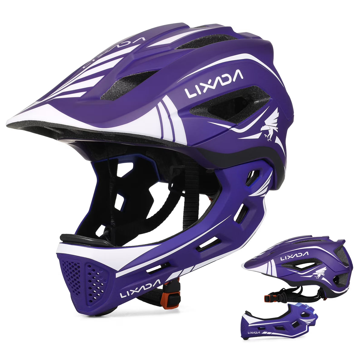 Kids Detachable Full Face Helmet for Cycling and Skateboarding Q2591