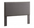 Gray Full Queen Size Wooden Headboard Q709