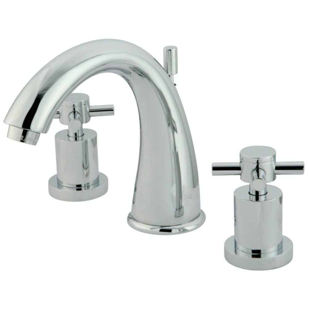 Polished Chrome Widespread Lavatory Faucet with Brass Pop-Up Z640425