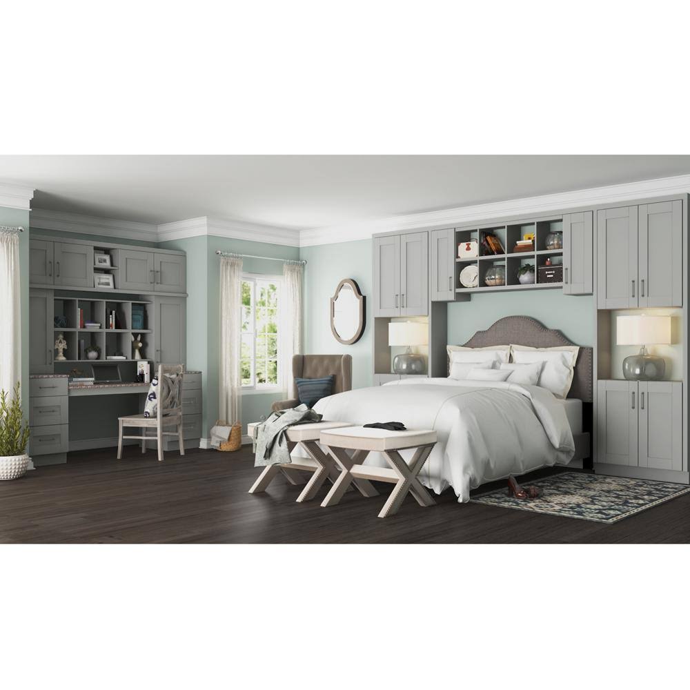 Shaker Assembled Pantry Kitchen Cabinet in Dove Gray K181