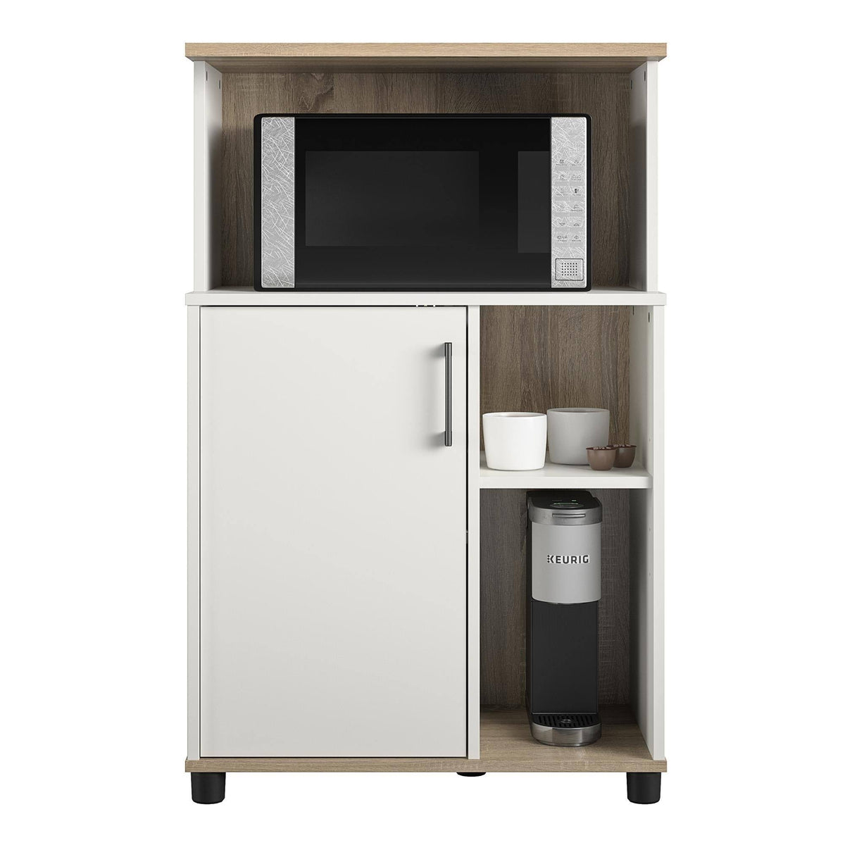 White Microwave Cart R426623
