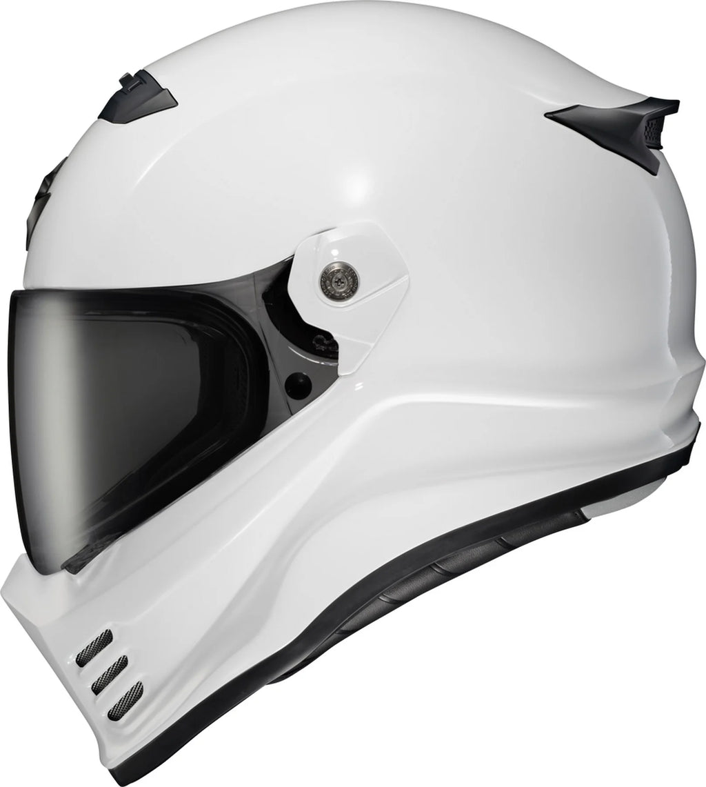 Gloss White Motorcycle Helmet J134959