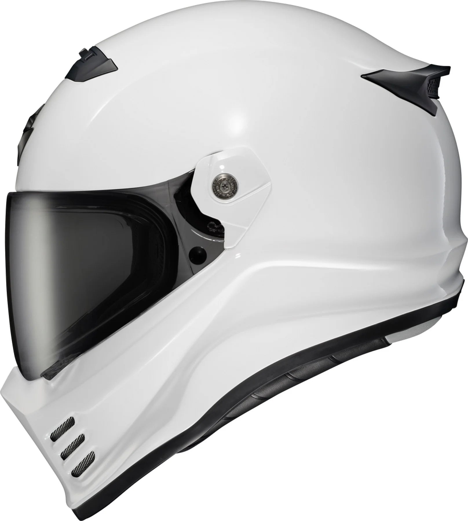Gloss White Motorcycle Helmet J134959