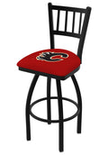 Wrinkle Swivel Bar Stool with Jailhouse Style Back U44131