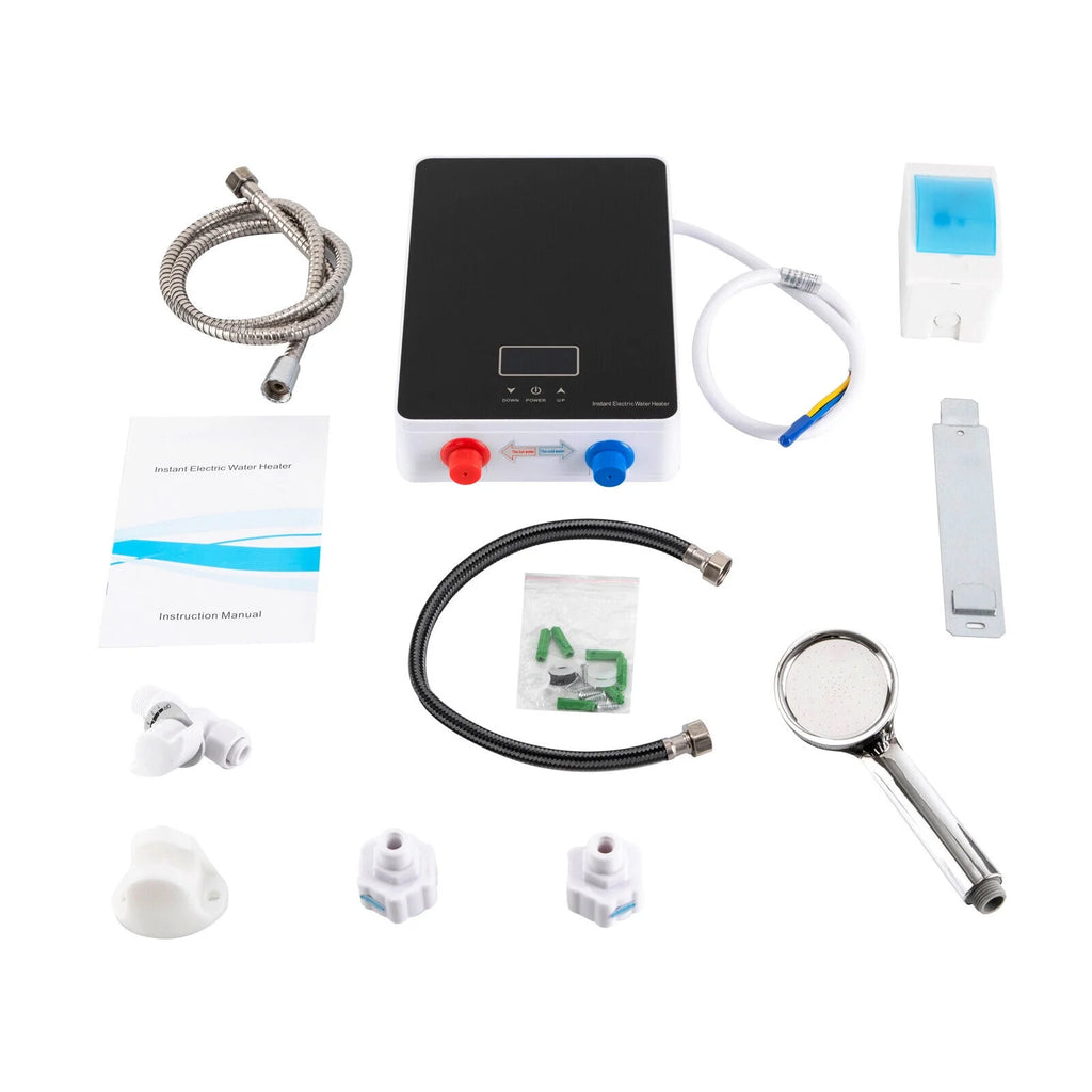 6000W Tankless Electric Shower Water Heater with Shower Head U596995