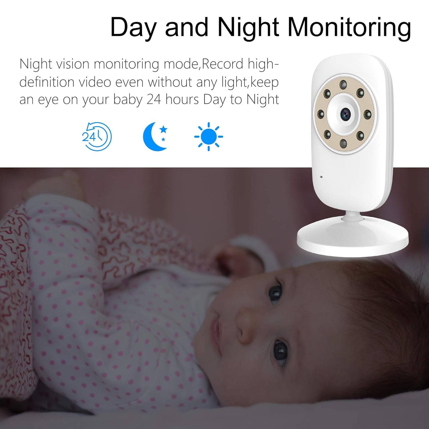 Baby Monitor with Camera and Video, 3.5 inch B334