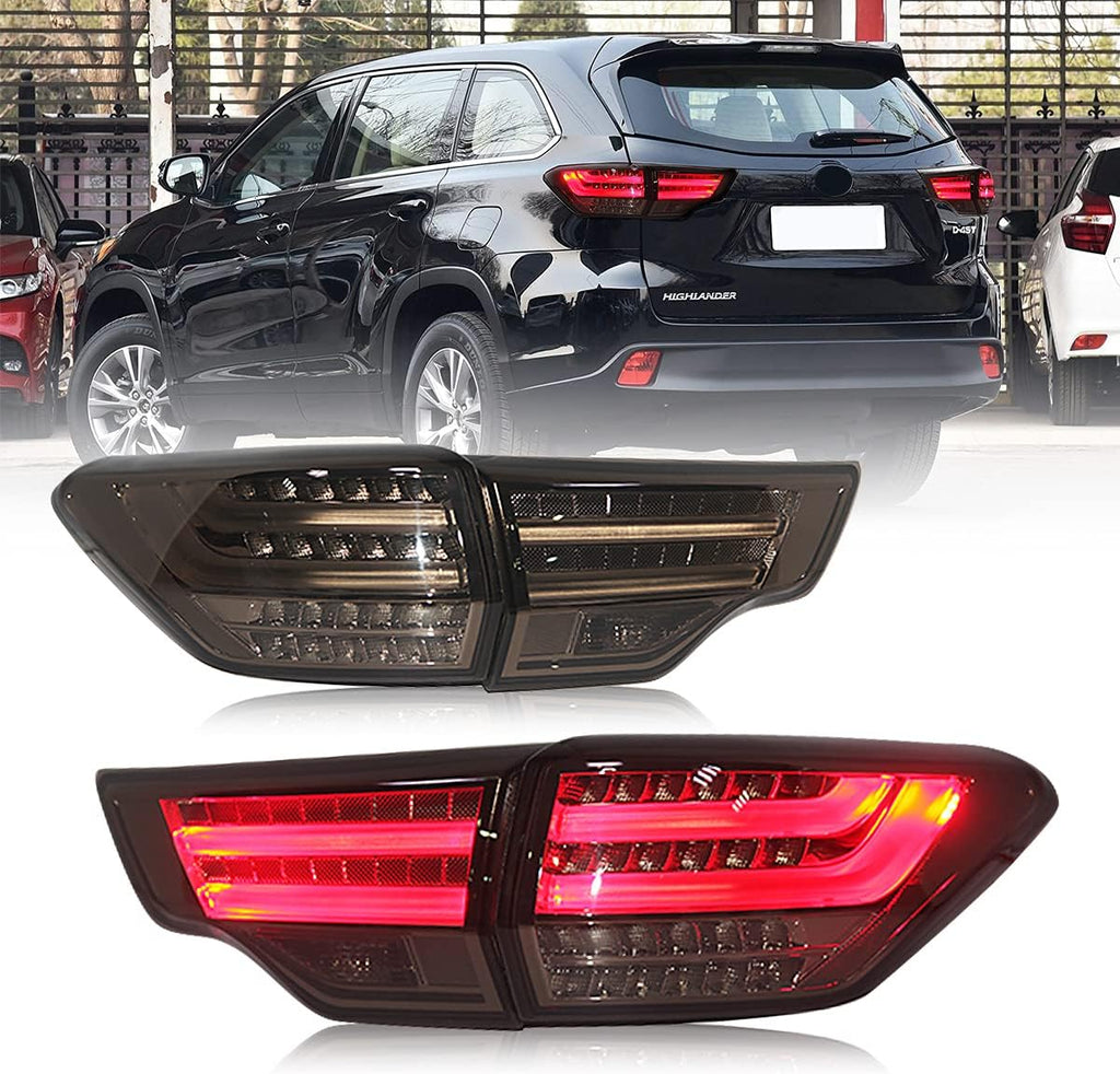 Smoke Tail Lights Assembly for Toyota Highlander 2014-2019 U128582