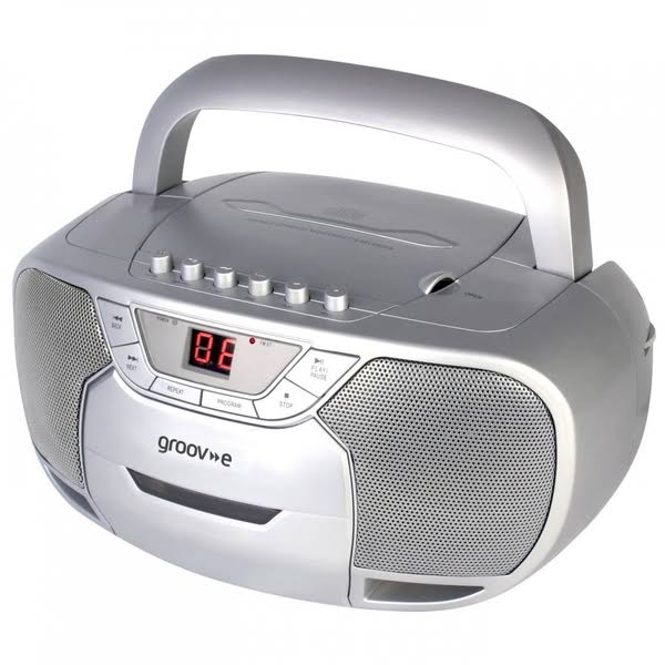 Silver Portable CD & Cassette Player with Radio E8298