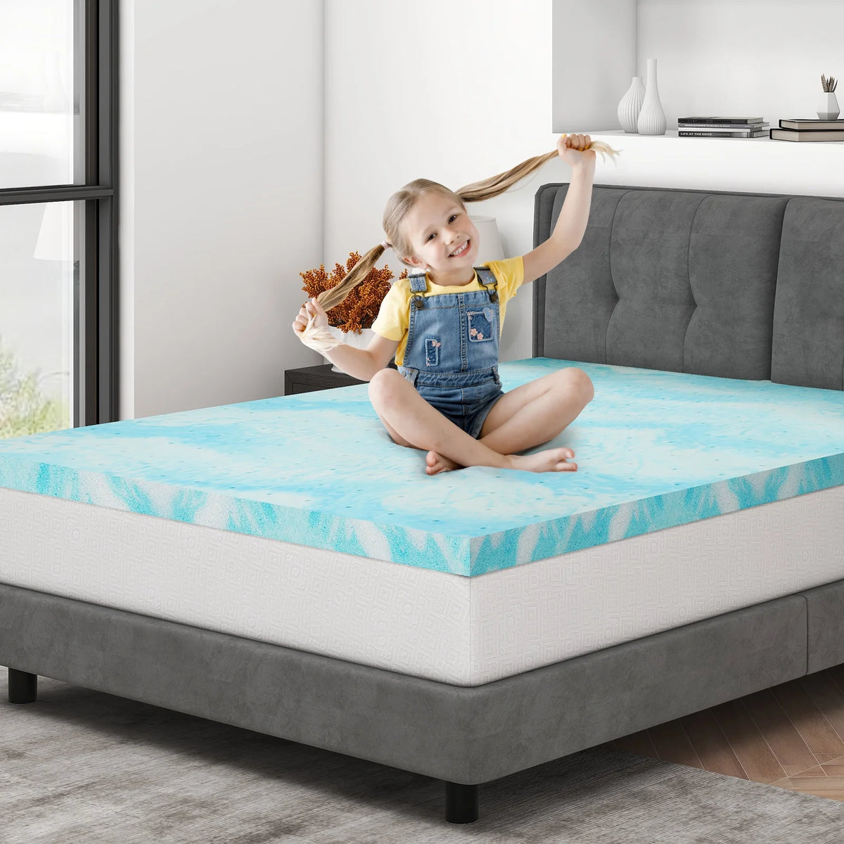 3 inch Gel Infused Memory Foam Twin Mattress Topper M604