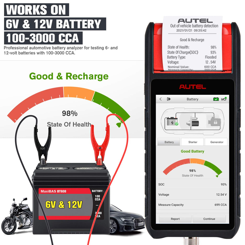 Autel Battery Tester MaxiBAS BT608 W485