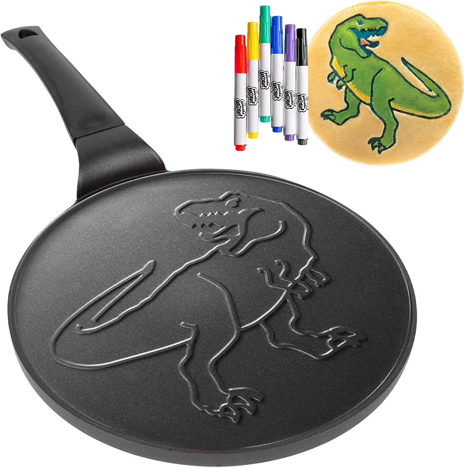 XL Smiley Face Pancake Pan, Nonstick, Dishwasher Safe I238