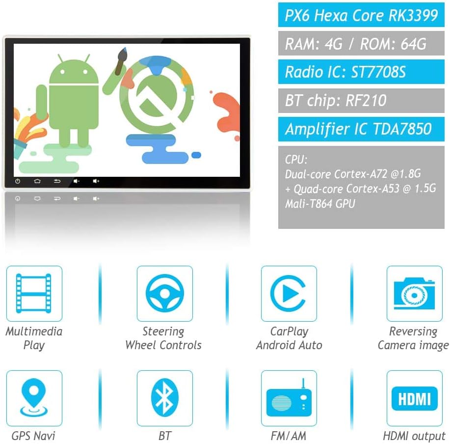 10.2" Android 11 Car Stereo Head Unit Radio Wireless Carplay Android Auto J453005