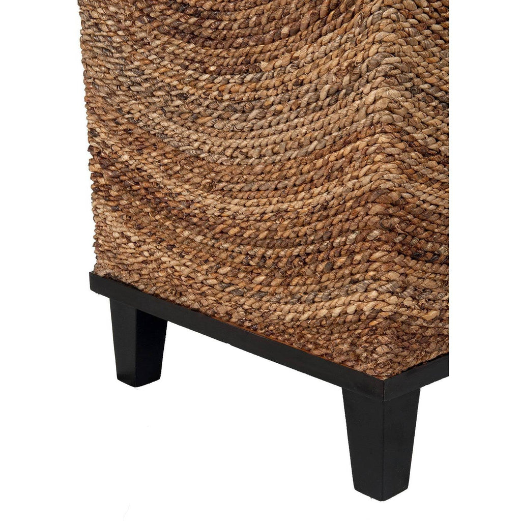 Brown Abaca Square Accent Table L6290