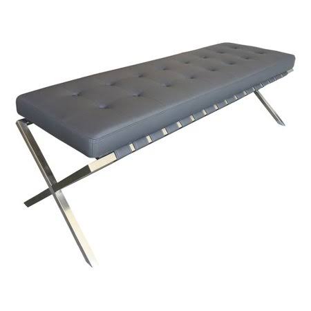 Gray Metal Bench O9845