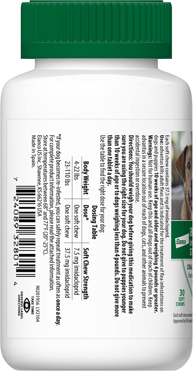 Chewable Flea Treatment for Large Dogs, 23-110 Pounds, Pack of 2 G888