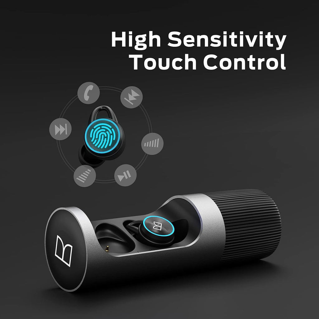 Wireless Earbuds with Rotating Metal Charging Case, 8 Hours Playback, Pack of 2 S8729